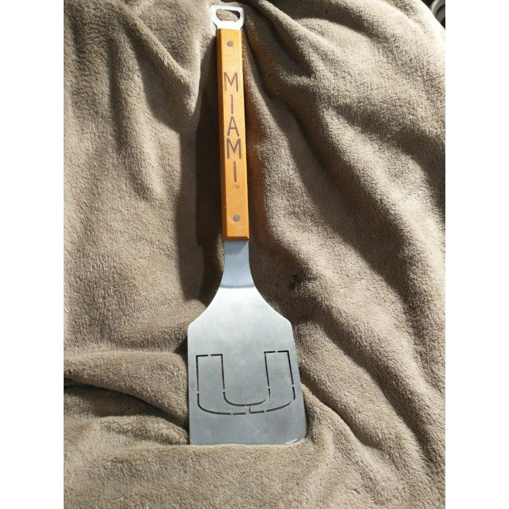 YouTheFan NCAA Stainless Steel Sportula Grilling Spatula Miami Hurricanes